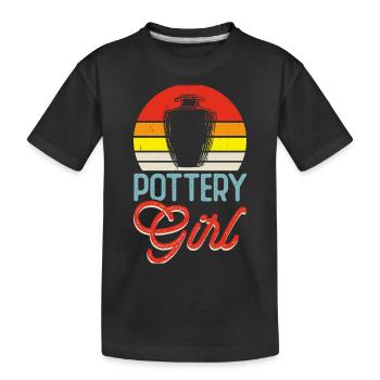 Töpfern Töpferei Töpfer - Kinder Premium Bio T-Shirt - Schwarz - Vorne