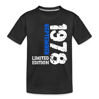 1978 Septembre Édition Limitée 45th Birthday Deco - T-shirt bio Premium Enfant - noir - Devant
