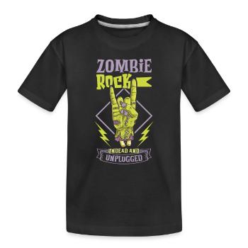 Zombie Rock'n Roll Horror Rock Headbanging Rock - Kids' Premium Organic T-Shirt - black - Front