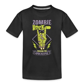 Zombie Rock'n Roll Horror Rock Headbanging Rock - Kids' Premium Organic T-Shirt - black - Front
