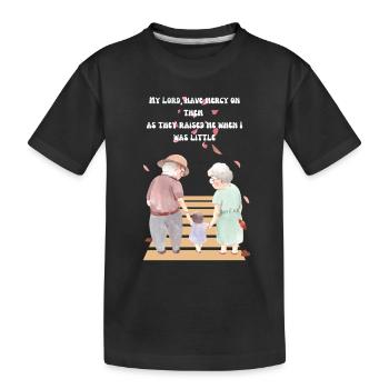 Grandparents Day T-Shirt - Kinder Premium Bio T-Shirt - Schwarz - Vorne
