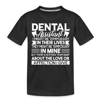 Dental Assistant Kind Hearted Dental Assistant - Kids' Premium Organic T-Shirt - black - Front