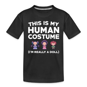 Drôle de collectionneur de poupées - T-shirt bio Premium Enfant - noir - Devant