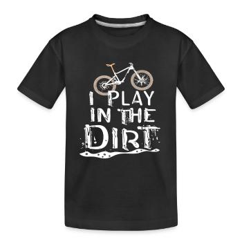 VTT Je joue dans la terre - T-shirt bio Premium Enfant - noir - Devant