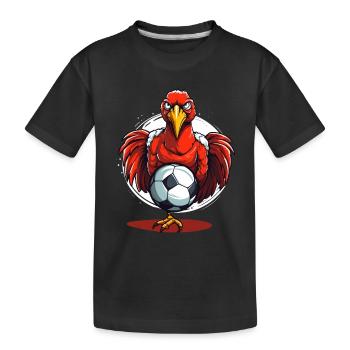 La Turquie joue au football pour les joueurs de football de Thanksgiving - T-shirt bio Premium Enfant - noir - Devant