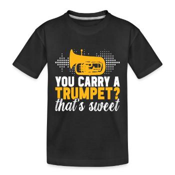 Euphonium baritone tenor horn - Kids' Premium Organic T-Shirt - black - Front