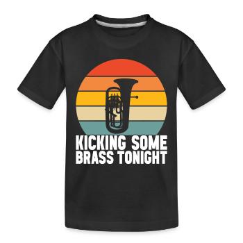 Euphonium baritone tenor horn - Kids' Premium Organic T-Shirt - black - Front