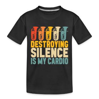 Euphonium baritone tenor horn - Kids' Premium Organic T-Shirt - black - Front