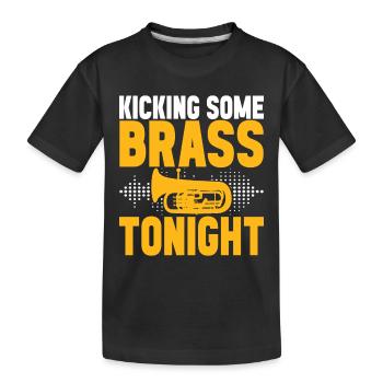 Euphonium baritone tenor horn - Kids' Premium Organic T-Shirt - black - Front
