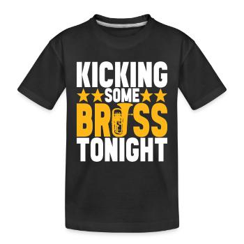 Euphonium baritone tenor horn - Kids' Premium Organic T-Shirt - black - Front