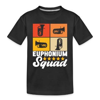 Euphonium baritone tenor horn - Kids' Premium Organic T-Shirt - black - Front