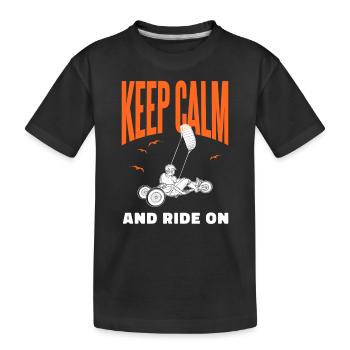 Beach Kite Windracer Land Kite Kite Beach Sailor - T-shirt bio Premium Enfant - noir - Devant