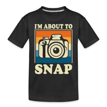 Photographer - Kids' Premium Organic T-Shirt - black - Front