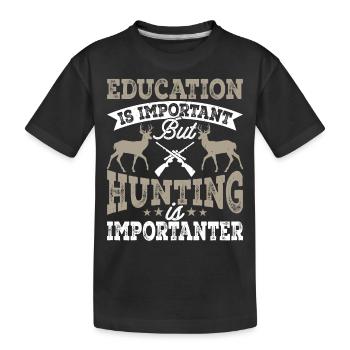Hunting hunters - Kids' Premium Organic T-Shirt - black - Front
