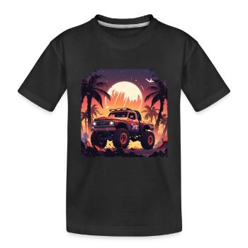 Monstertruck - Kinder Premium Bio T-Shirt - Schwarz - Vorne