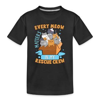 Animal RESCUE ANIMAL RIGHTS RESCUE Animal ADOPTION - Kinder Premium Bio T-Shirt - Schwarz - Vorne
