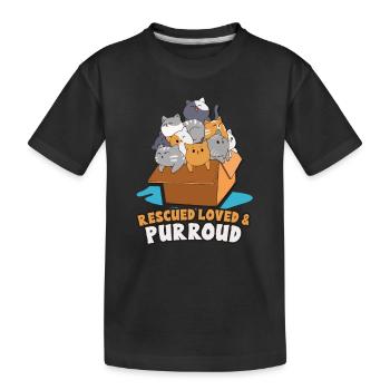 Sauvetage des animaux Droits des animaux Sauvetage Adoption d’animaux - T-shirt bio Premium Enfant - noir - Devant