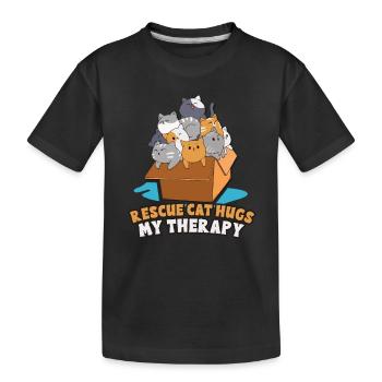 Animal RESCUE ANIMAL RIGHTS RESCUE Animal ADOPTION - Kinder Premium Bio T-Shirt - Schwarz - Vorne