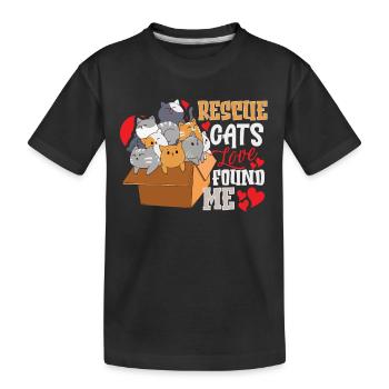 Animal RESCUE ANIMAL RIGHTS RESCUE Animal ADOPTION - Kinder Premium Bio T-Shirt - Schwarz - Vorne