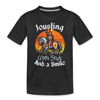 Chevaliers Chevaliers Armure médiévale de la Renaissance - T-shirt bio Premium Enfant - noir - Devant