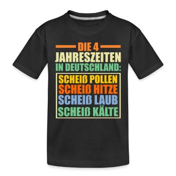 Die 4 Jahreszeiten In Deutschland - Kinder Premium Bio T-Shirt - Schwarz - Vorne