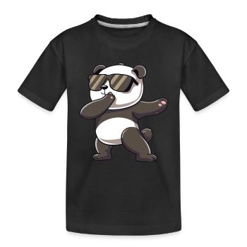 Panda Dabbing Panda Pandas Panda Baby - T-shirt bio Premium Enfant - noir - Devant