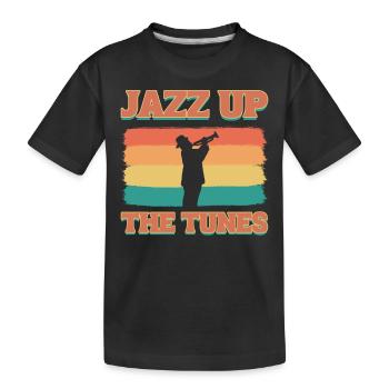 Jazz Up The Tunes Jazz Music Jazz Listener - Kids' Premium Organic T-Shirt - black - Front