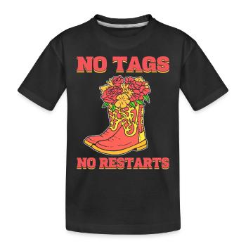 Pas de tags Pas de redémarrages Danse en ligne Danse en ligne - T-shirt bio Premium Enfant - noir - Devant