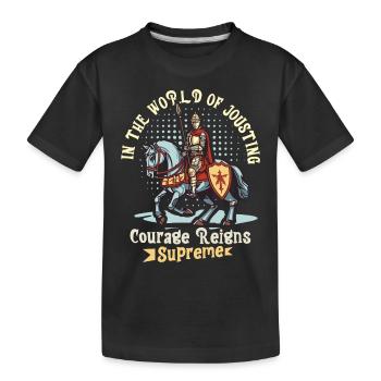 Chevaliers Chevaliers Armure médiévale de la Renaissance - T-shirt bio Premium Enfant - noir - Devant