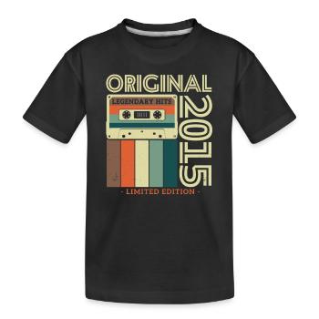 2015 Jahrgang Original - Kinder Premium Bio T-Shirt - Schwarz - Vorne