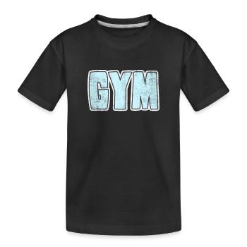 Gym Fitnessstudio - Kinder Premium Bio T-Shirt - Schwarz - Vorne