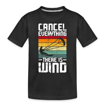 Kitesurf Kitesurfer Kiteboard - T-shirt bio Premium Enfant - noir - Devant