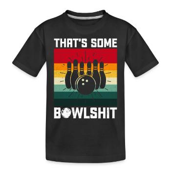 Bowling - Kinder Premium Bio T-Shirt - Schwarz - Vorne