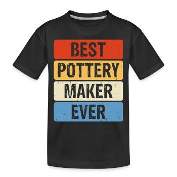 Töpfern Töpferei Töpfer - Kinder Premium Bio T-Shirt - Schwarz - Vorne