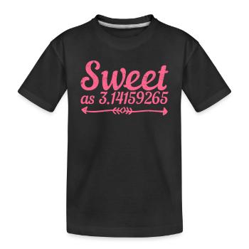 Süß wie Kuchen Pi-Tag Witz Mathe-Liebhaber lustig - Kinder Premium Bio T-Shirt - Schwarz - Vorne