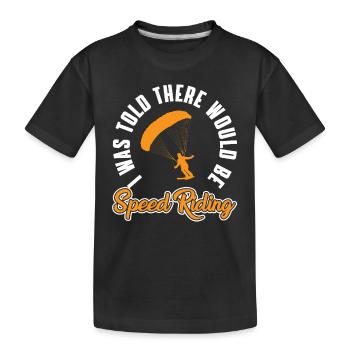 Speed Riding - Kinder Premium Bio T-Shirt - Schwarz - Vorne