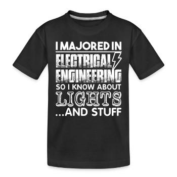 I Majored In Electrical Engineer - Kids' Premium Organic T-Shirt - black - Front