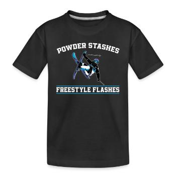 Drôle de cadeau de ski freestyle - T-shirt bio Premium Enfant - noir - Devant
