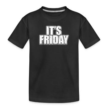 Grunge Freitag Weiß Wöchentlicher Streich Lustige Witze Wortspiel - Kinder Premium Bio T-Shirt - Schwarz - Vorne