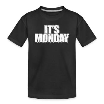 Grunge Montag Weiß Wöchentlicher Streich Lustige Witze Wortspiel - Kinder Premium Bio T-Shirt - Schwarz - Vorne