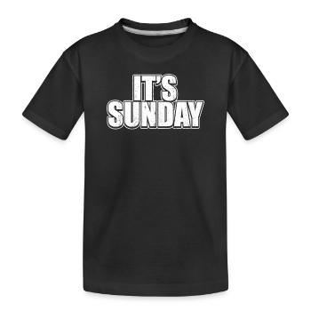 Grunge Sonntag Weiß Wöchentlicher Streich Lustige Witze Wortspiel - Kinder Premium Bio T-Shirt - Schwarz - Vorne