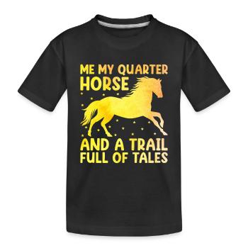 American Quarter Horse Equestrian Horse Lover Hors - T-shirt bio Premium Enfant - noir - Devant