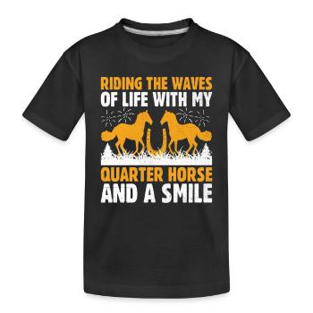 American Quarter Horse Equestrian Horse Lover Hors - T-shirt bio Premium Enfant - noir - Devant