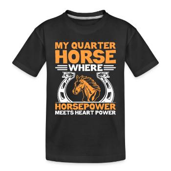 American Quarter Horse Equestrian Horse Lover Hors - T-shirt bio Premium Enfant - noir - Devant