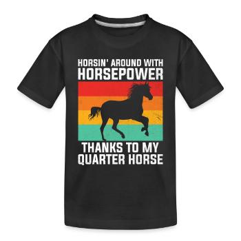 American Quarter Horse Equestrian Horse Lover Hors - T-shirt bio Premium Enfant - noir - Devant