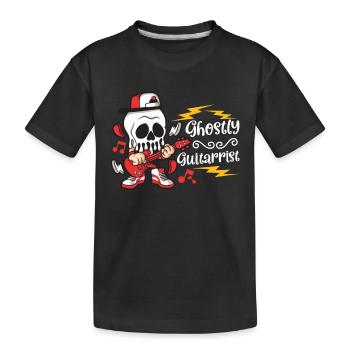 Drôle Horreur Spooky Guitariste Guitariste Fantomatique - T-shirt bio Premium Enfant - noir - Devant