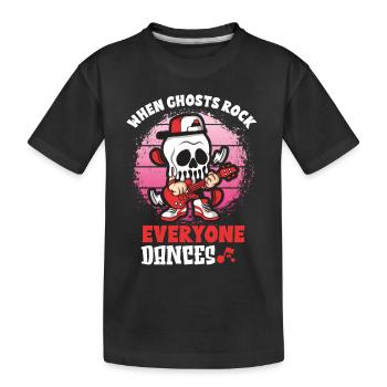 Drôle Horreur Spooky Guitariste Guitariste Fantomatique - T-shirt bio Premium Enfant - noir - Devant
