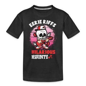 Drôle Horreur Spooky Guitariste Guitariste Fantomatique - T-shirt bio Premium Enfant - noir - Devant
