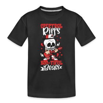 Drôle Horreur Spooky Guitariste Guitariste Fantomatique - T-shirt bio Premium Enfant - noir - Devant