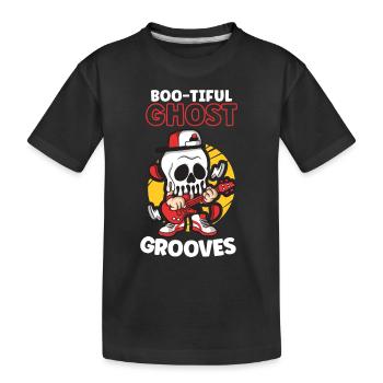 Drôle Horreur Spooky Guitariste Guitariste Fantomatique - T-shirt bio Premium Enfant - noir - Devant